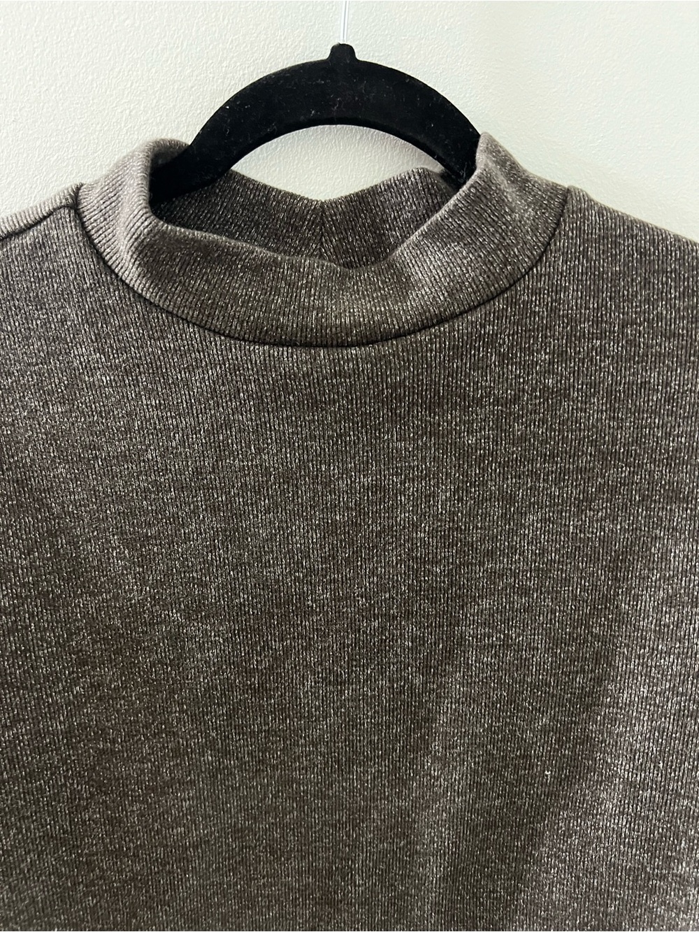 Old Navy Cropped Mock Neck Sweatshirt - Brown - Picture 3 of 9